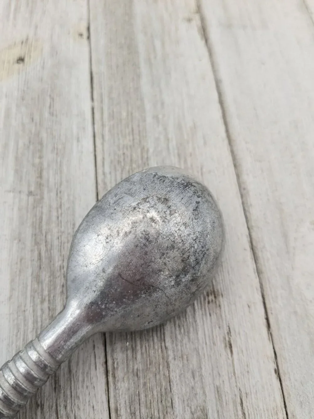 Metal Ice Cream Scoop Vintage Metal Ribbed 6 3/4